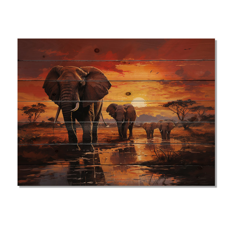 Virgile - Animaux, reproduction sur bois de pin naturel, H 24 po x l 32 po