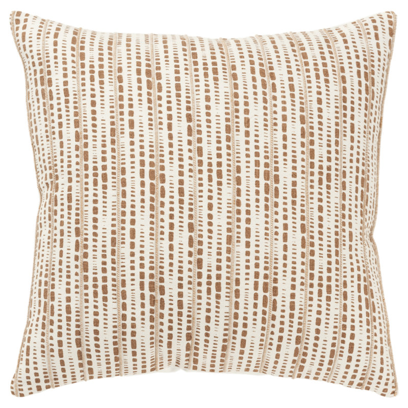 Fleurine Throw Pillow, Ivory/Cocoa