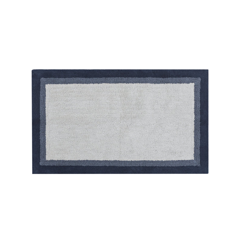 Amherst Cotton Tufted Bath Rug, Navy, 27" W x 45" L