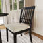 Ensemble de table de salle à manger 5 pièces pour 4 personnes, plateau de table en bois aggloméré pliable et chaises rembourrées, structure en bois d'hévéa noir-1730552393