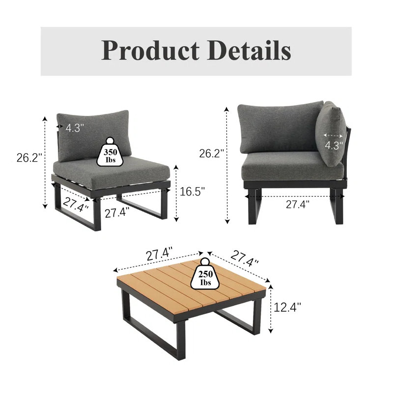 Aluminum Patio Conversation Set