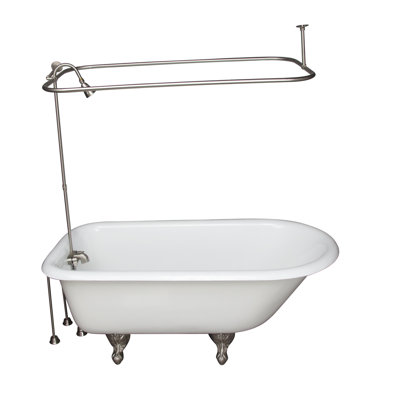 54'' x 30'' Freestanding Soaking Cast Iron Bathtub