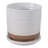 Balmer Ceramic Saucer Planter with Ribbed Texture-2120804517-2031590491