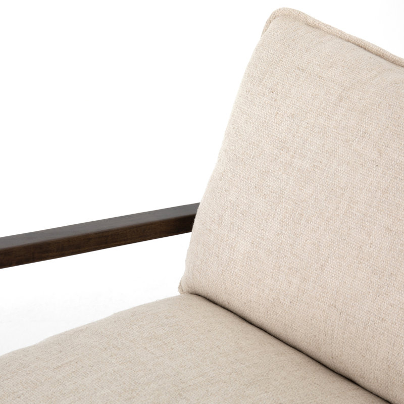 Ace Chair, Surrey Olive, Burnt Parawood, Thames Cream Performance Weave