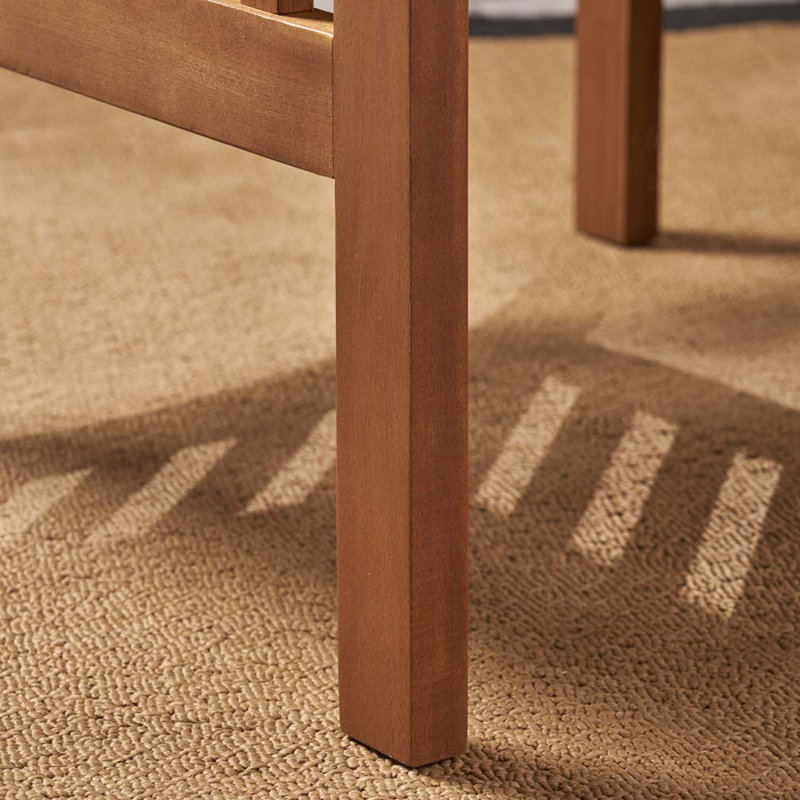 Fauteuil d'extérieur en bois d'acacia, Beige, Brun