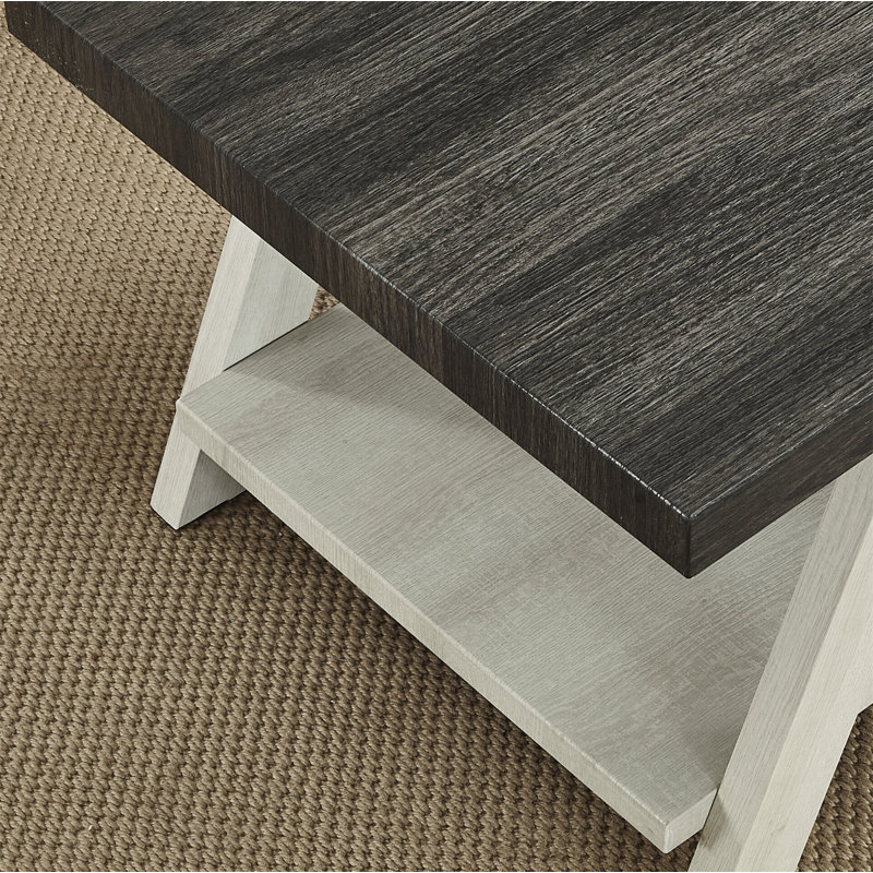 Table d'appoint Contemporary, Weathered Charcoal/Beige