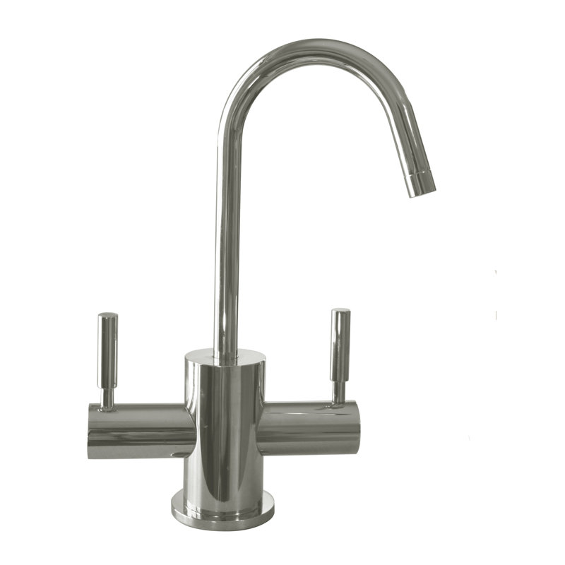 10" 2-Handle Hot and Cold Water Dispenser Faucet with Heating Tank, Polished Nickel