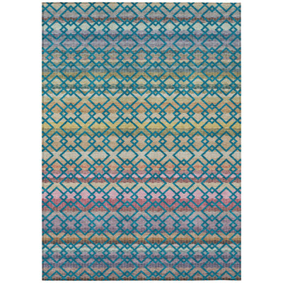 Machine Washable Indoor/Outdoor Chantille ACN2531 Stripes Rug