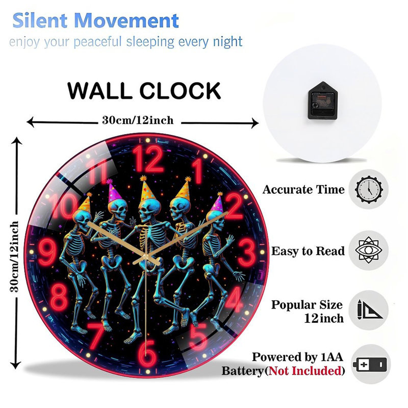 Horloge murale 12 po