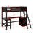 Twin Size Wooden Loft Bed With Shelves And Desk-1719787368