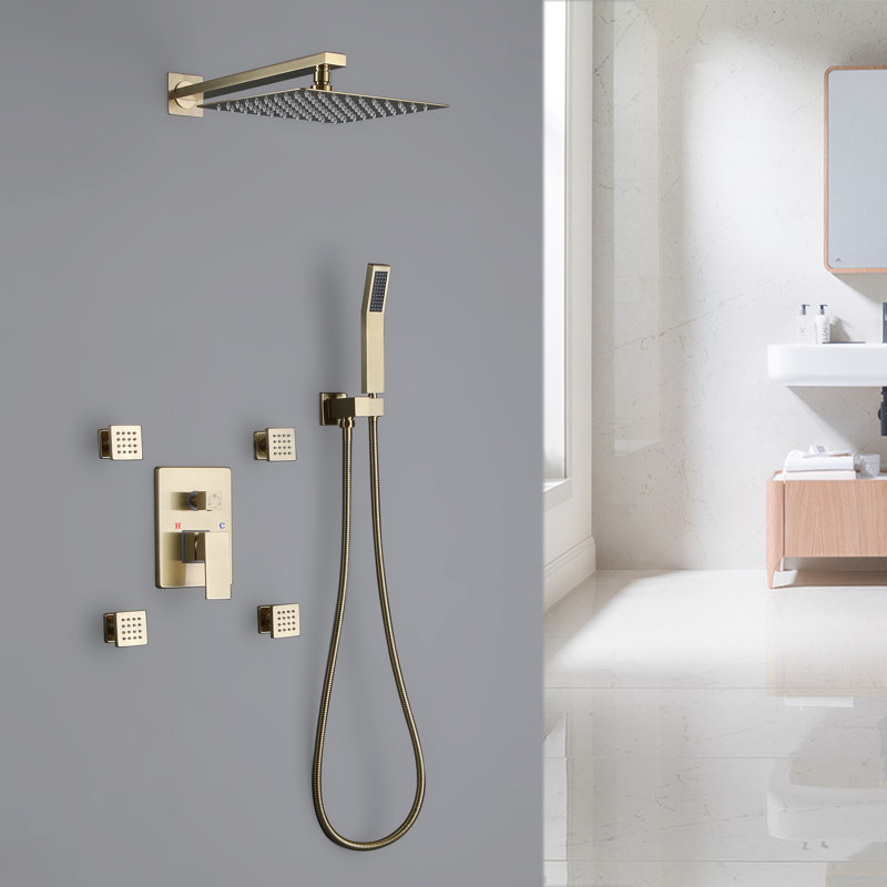 All-In-One Kit with Rough in-Valve, Gold