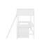 Lit mezzanine simple avec tablettes et bureau