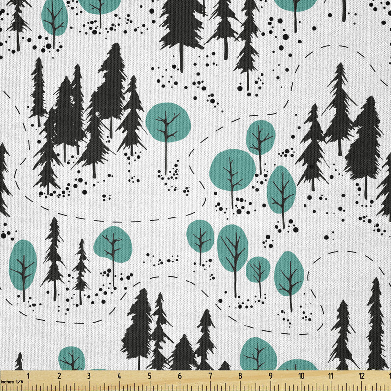 Davar the Forest Road Through Trees Multi-Purpose Fabric