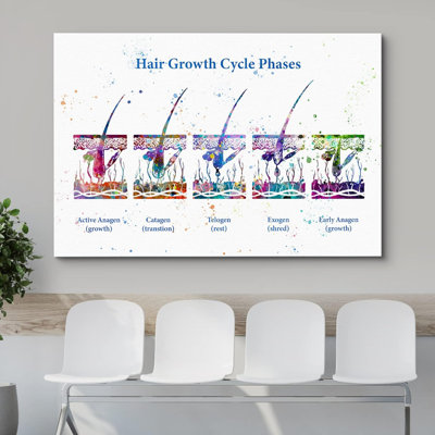 Medical Health " Pastel Watercolor Rainbow Hair Growth Medical & Hospital Health "