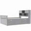 Captain Platform Bed Frame with Storage Bookcases and Shelves,Four Drawers-1757496857-1757496860