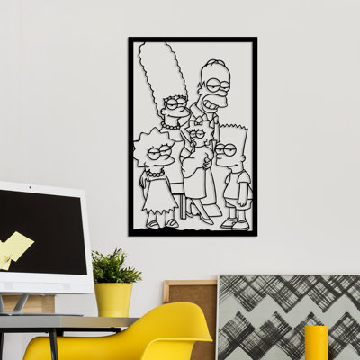 Élégant accessoire mural décoratif en métal, noir, 15,7 po x 24,4 po | Fabrication 100% métal, épaisseur: 0,06 po | Conception durable et élégante, parfaite pour la décoration intérieure et les intérieurs modernes