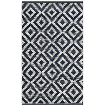 Harlow Hand Woven Cotton Geometric Rug