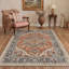 Tapis intérieur / orange à motif floral Abdallah Medallia, lavable à la machine, avec envers antidérapant-129917702