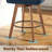 Advika 25" Swivel Upholstered Counter Stool with Solid Rubberwood Frame &  Full Back Arms-1085626193
