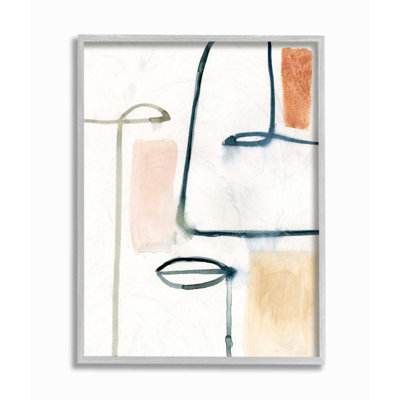 «Block Organic Line Facial Caractéristiques» par Victoria Barnes - impression d'art graphique