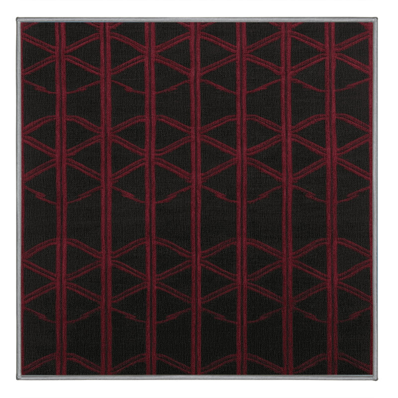 Machine Washable Trellis Gray Area Rug, Square 7'