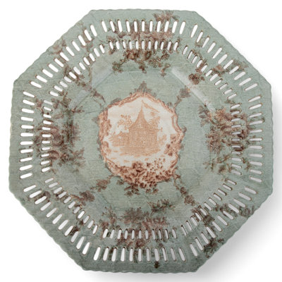 Porcelain Octagonal Platter Anbertonia