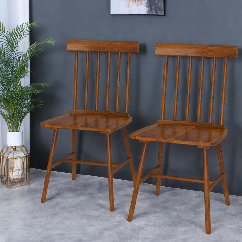 Chaises de salle à manger confortables, style maison de campagne en bois d'hévéa pour la maison de cuisine