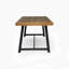 Outdoor Acacia Wood Dining Table, Sandblast Teak Finish and Black