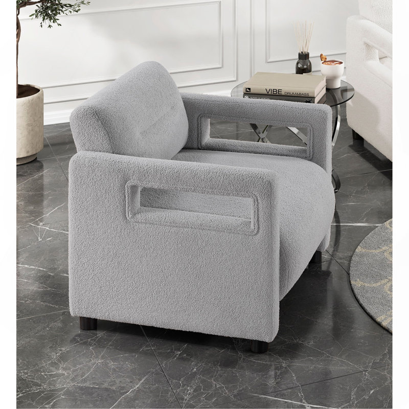 Fauteuil d'appoint 1 pièce Luxury, Gris