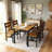 5-Piece Dining Table Set For 4 With Storage Rack, Farmhouse Wood Kitchen Table & Chairs Set With Metal Frame, Dining Room Table With 4 Curved Chairs For Breakfast Nook, Apartment-1034304576