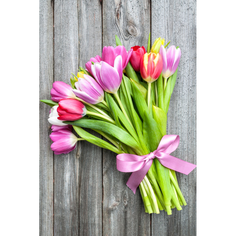 Spring Tulips by AlexRaths - Wrapped Canvas Print, 76cm H x 51cm W
