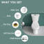 Toilette haute compacte 17 po ADA 17 po pour personnes âgées, 1,1 / 1,6 GPF Tornado Dual Flush, CARTE 1000 g, blanc-113948125