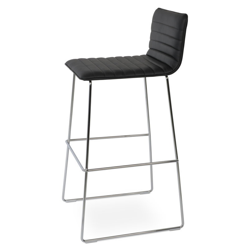 Tabouret de bar et de comptoir Corona, Noir, Petit tabouret (siège d'une hauteur de 23 po)