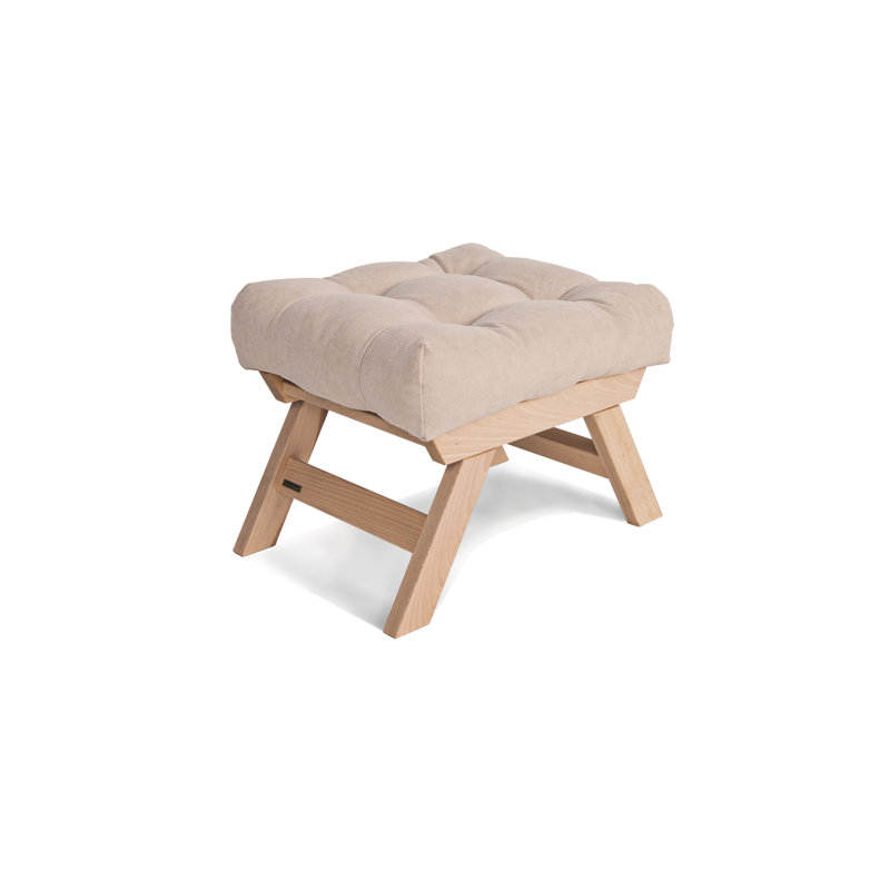 Donner 55cm Wide No Pattern Ottoman, Beige
