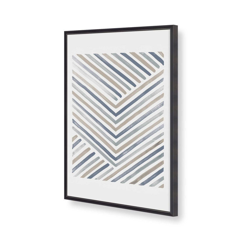 Linear Visions IV, impression, H 15,25 po x l 12,25 po, Encadrement ouvert, zinc vieilli
