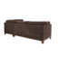 Canapé modulaire réversible en chenille avec repose-pieds, café foncé