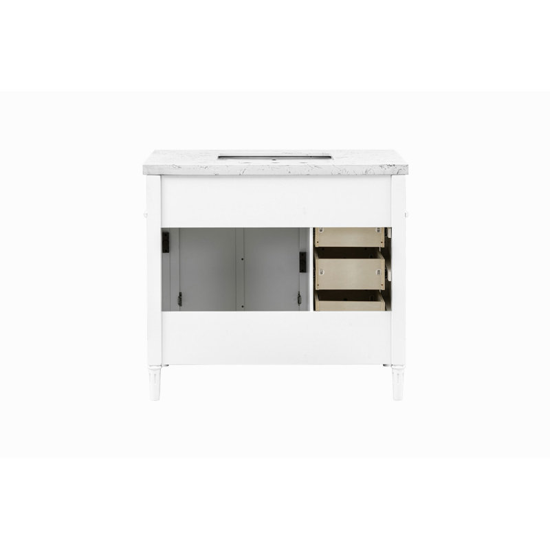 Meuble-lavabo 37 po avec plateau en pierre reconstituée 37 po (7517VB37 + 7722VT37)