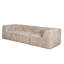 Canapé modulaire deux places couleur taupe, garni de fausse fourrure et de mousse haute densité compressée, avec accoudoirs et coin d'angle.-110247745