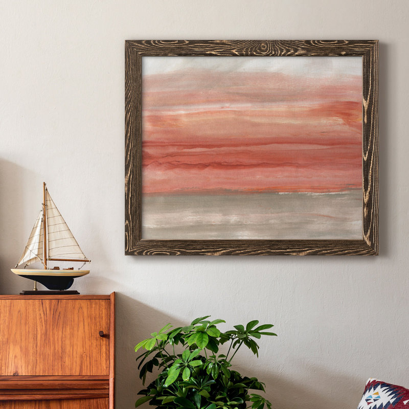 Oasis Sky - Peinture sur toile encadrée, Noyer, H 20 po x l 17 po x P 1,5 po