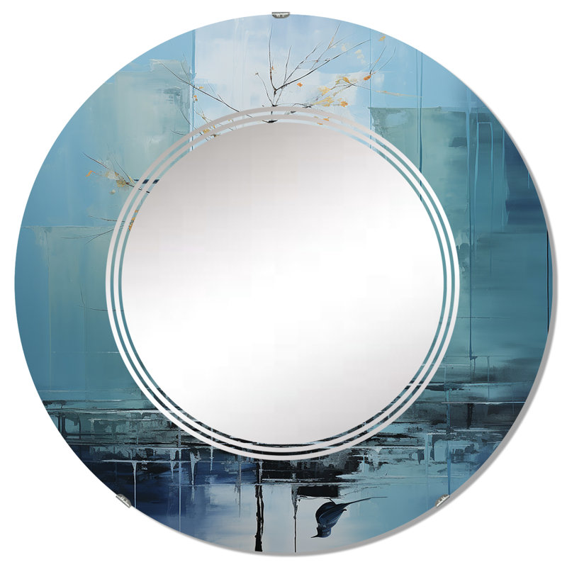 Atascosa - Miroir mural rond rond, 32 po x 32 po