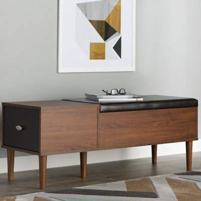 Gaige Faux Leather Upholstered Storage Bench