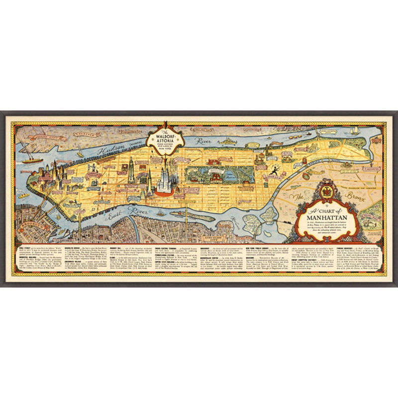 Carte de Long Island - Shadowbox, impression sur papier