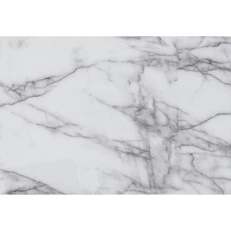 Buffet riche en marbre blanc lune riche et moderne, moderne et élégant, bois massif +, profondeur de 63,35 po, largeur de 17,07 po, hauteur de l 35,4 po