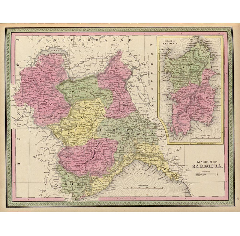 «Longshore Tides», reproduction d'art sur toile tendue avec châssis, «Sardinia 1849», H 36 po x l 45 po