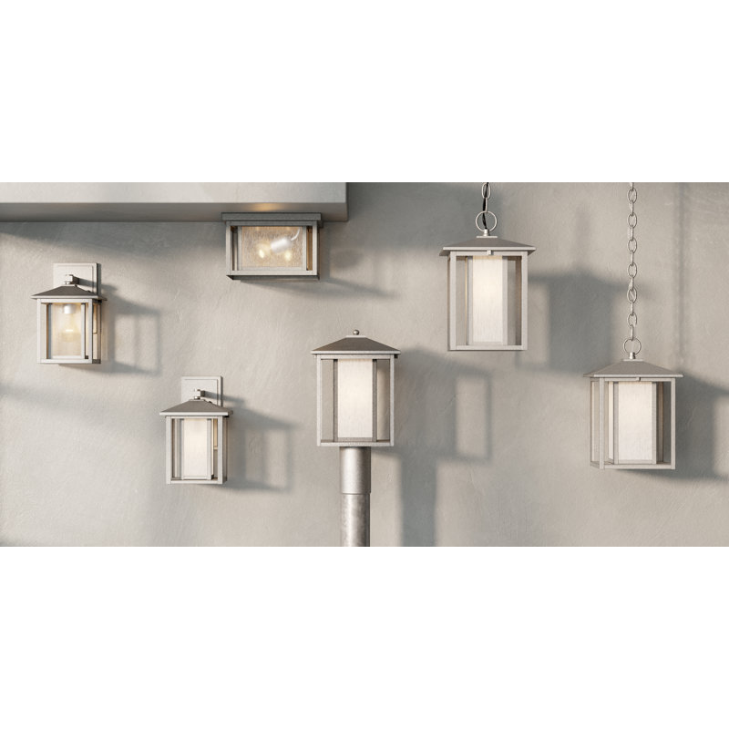 Vermont LED Wall Light, 11" H x 7" W x 8.5" D, Weathered Pewter