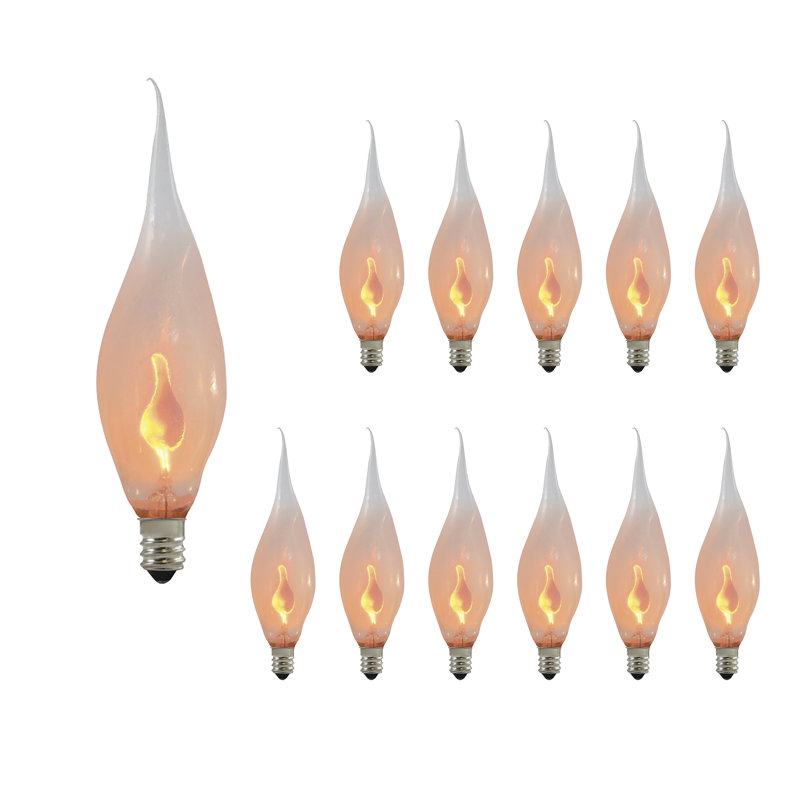 Ampoule incandescente scintillante 3 watts E12, finition silicone CA5, lueur blanc chaud 2700K, intensité variable