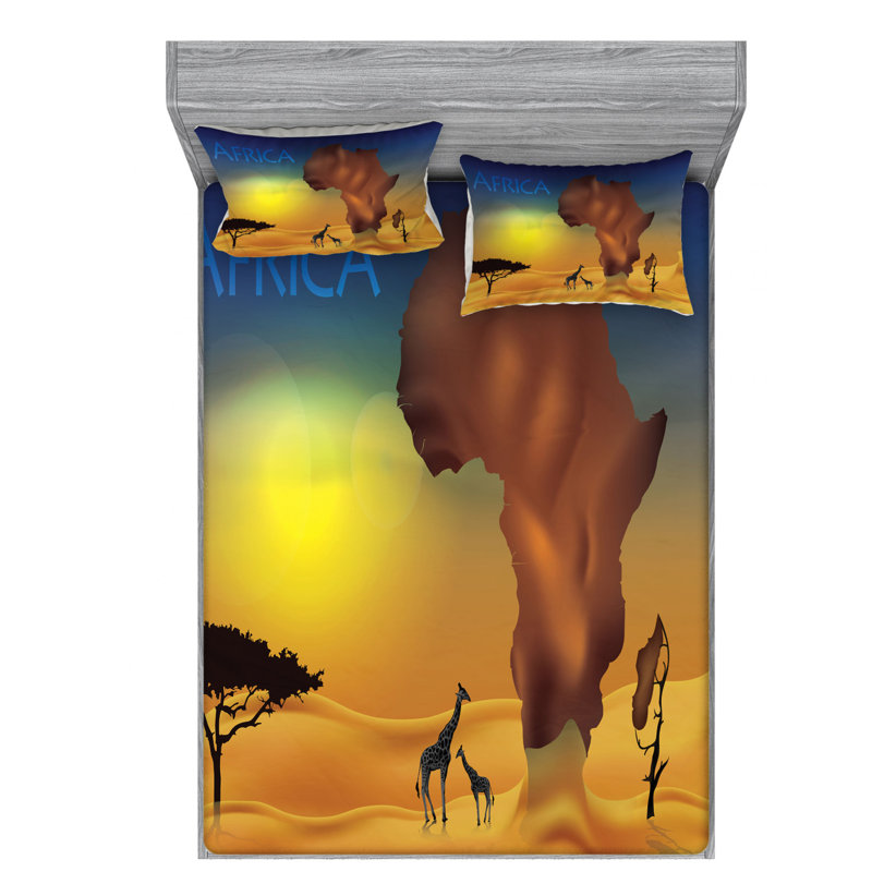 Microfiber Sheet Set, Queen Sheet Set with Fitted Sheet