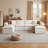 158" Modular Sectional Sofa, Double-Layer U-Shaped Cushion Cloud Comfort Couch-646624357-643902668