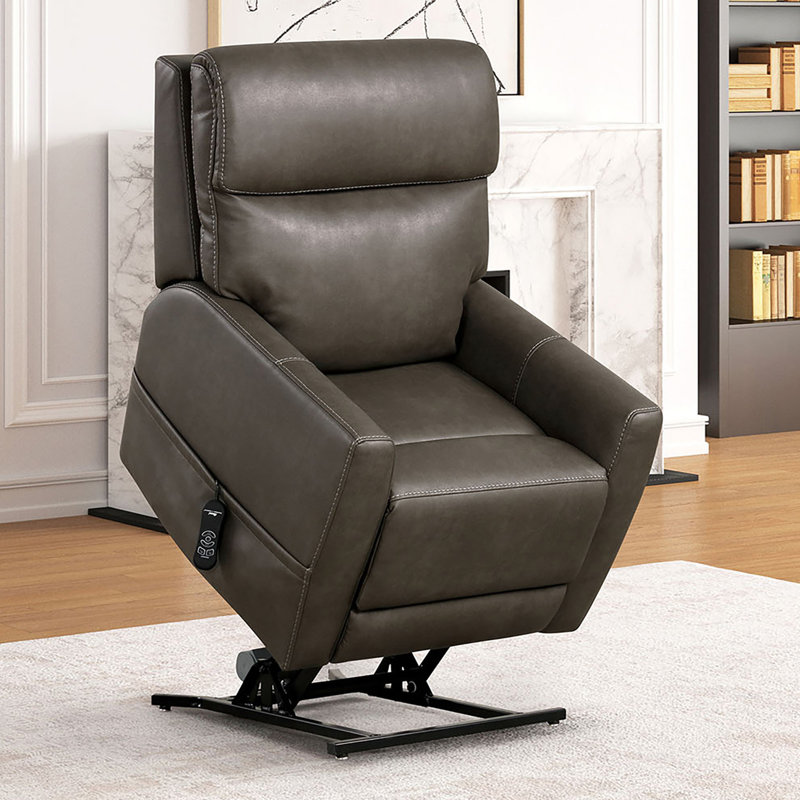 34.4" W Contemporary Lift Chair, Gray