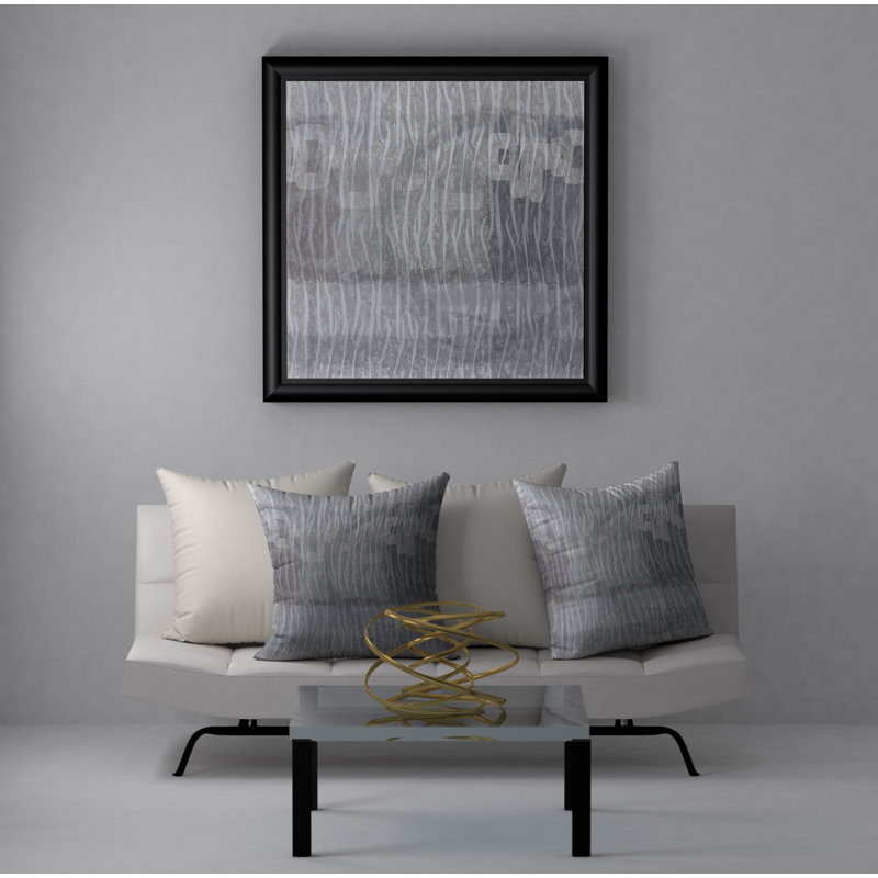Abstract Reversible Throw Pillow, 18" x 18"